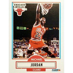 MICHAEL JORDAN 1990 FLEER BASKETBALL #26, CHICAGO BULLS, HOF NBA STAR!